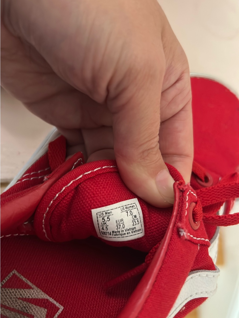 Red Canvas Sneakers - Classic Casual Shoe